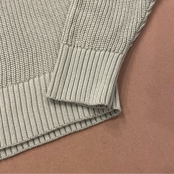 Women’s J. Crew Collared Cotton Beach Sweater Sage Green Size Large New With Tag - Picture 2 of 8